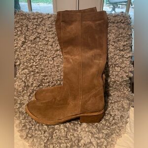 Bronx Brown Suede Heeled Western Boots sz 40